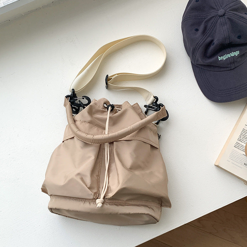 Portable Drawstring Shoulder Messenger Travel Bag