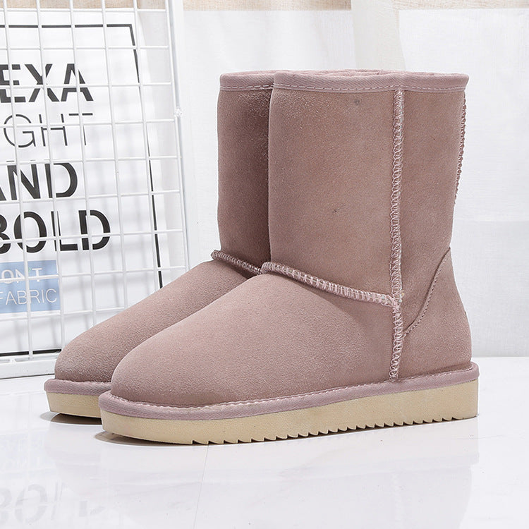 Middle Tube Plus Velvet Warm Boots