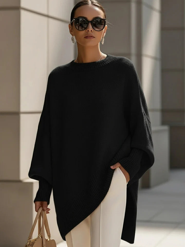 Thick Round Neck Women's Loose All-matching Knitted Pullover Sweater See size chart under “more details”