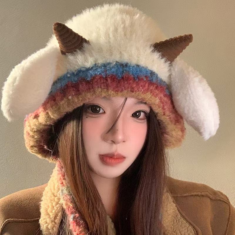 Gorro de punto para mujer a prueba de frío – Gorro versátil cálido de invierno