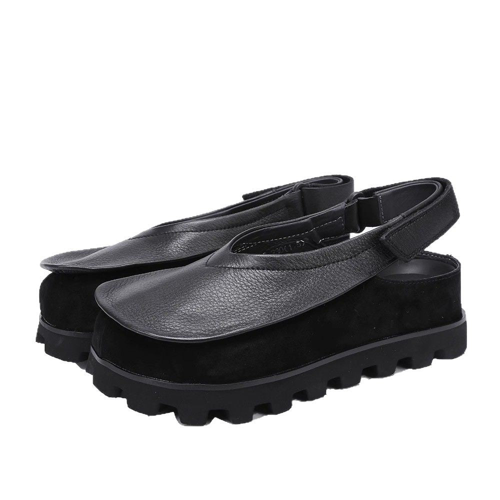 Women's Retro Thick-Soled Leather Platform Shoes