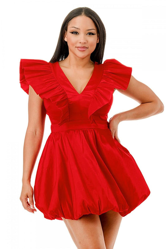 Vestido sin mangas con escote en V pronunciado