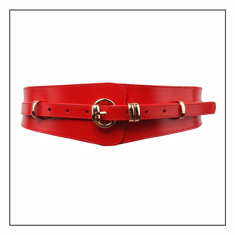 Fallwinter Fashion Coat With A Wide Waist Belt