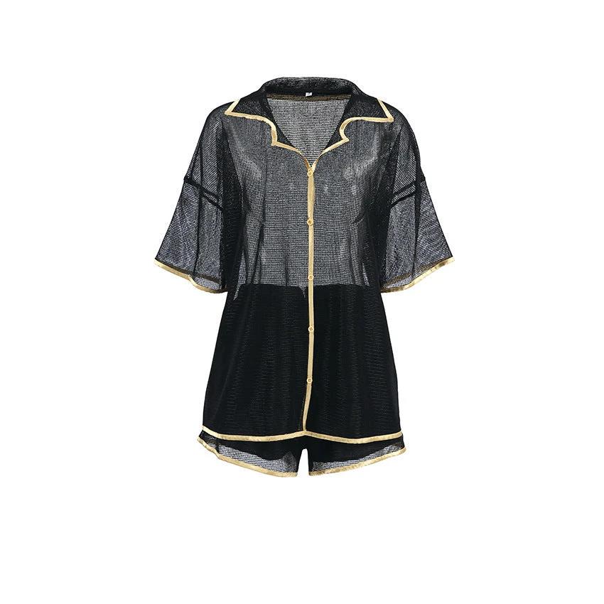 See-through Cardigan lounge set Two-piece Set For Women
