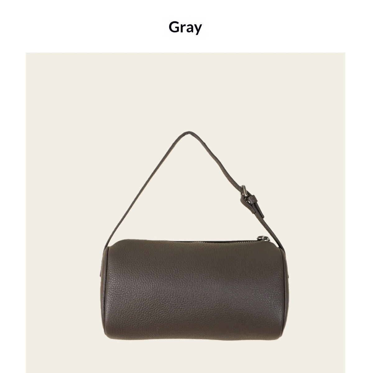Top-grain Leather Barrel Crossbody Bag