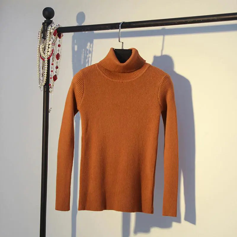 Women's Fitted Turtleneck Sweater for Fall/Winter