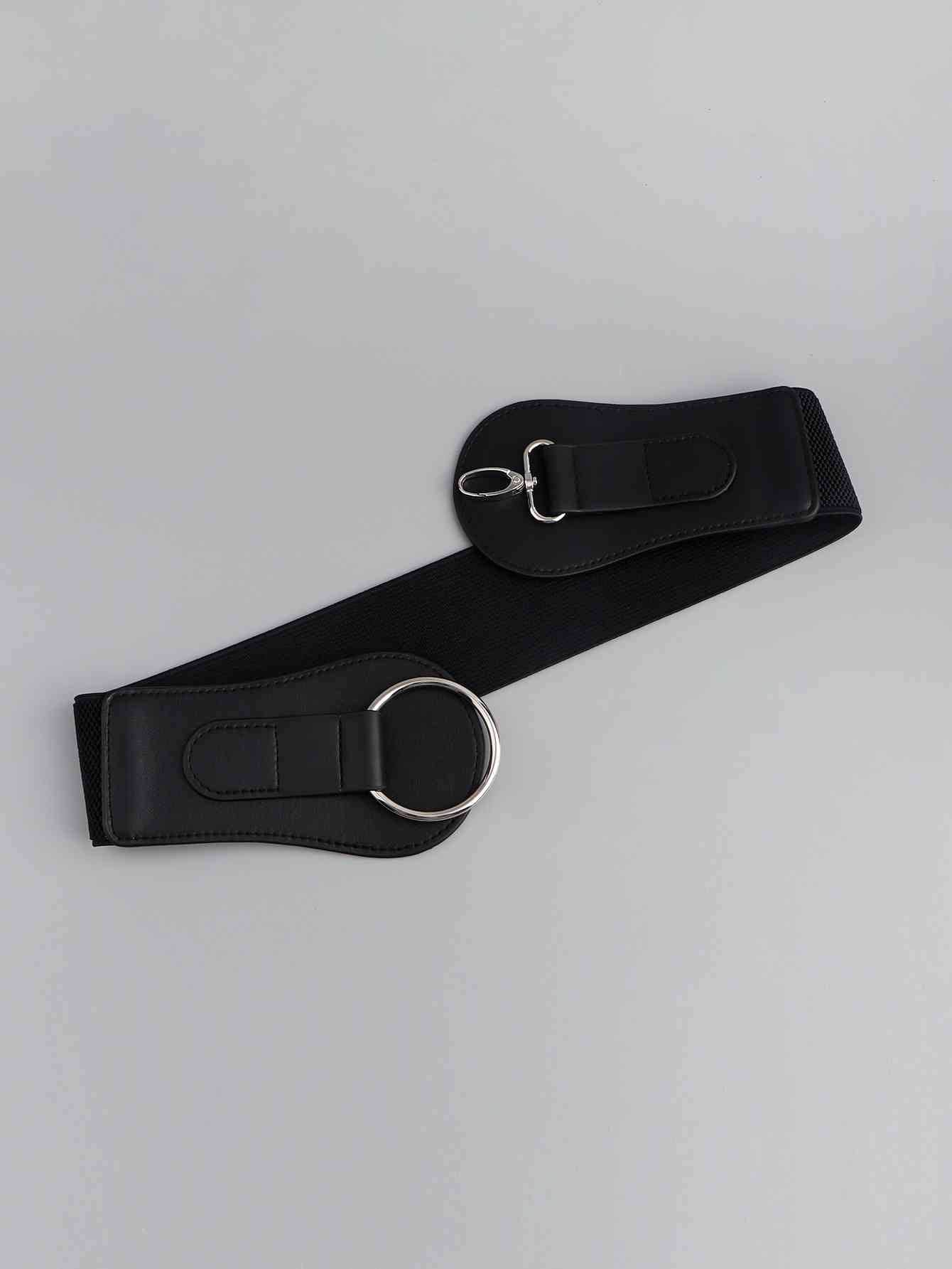 Elegant Fashion PU Elastic Wide Belt – Adjustable Comfort Fit See size chart under “more details”