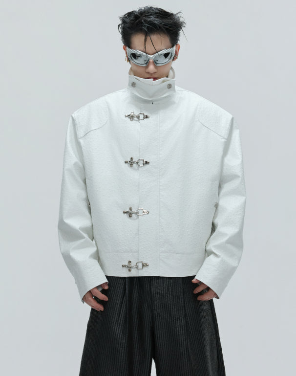 Lining Padded Jacket Leather Coat