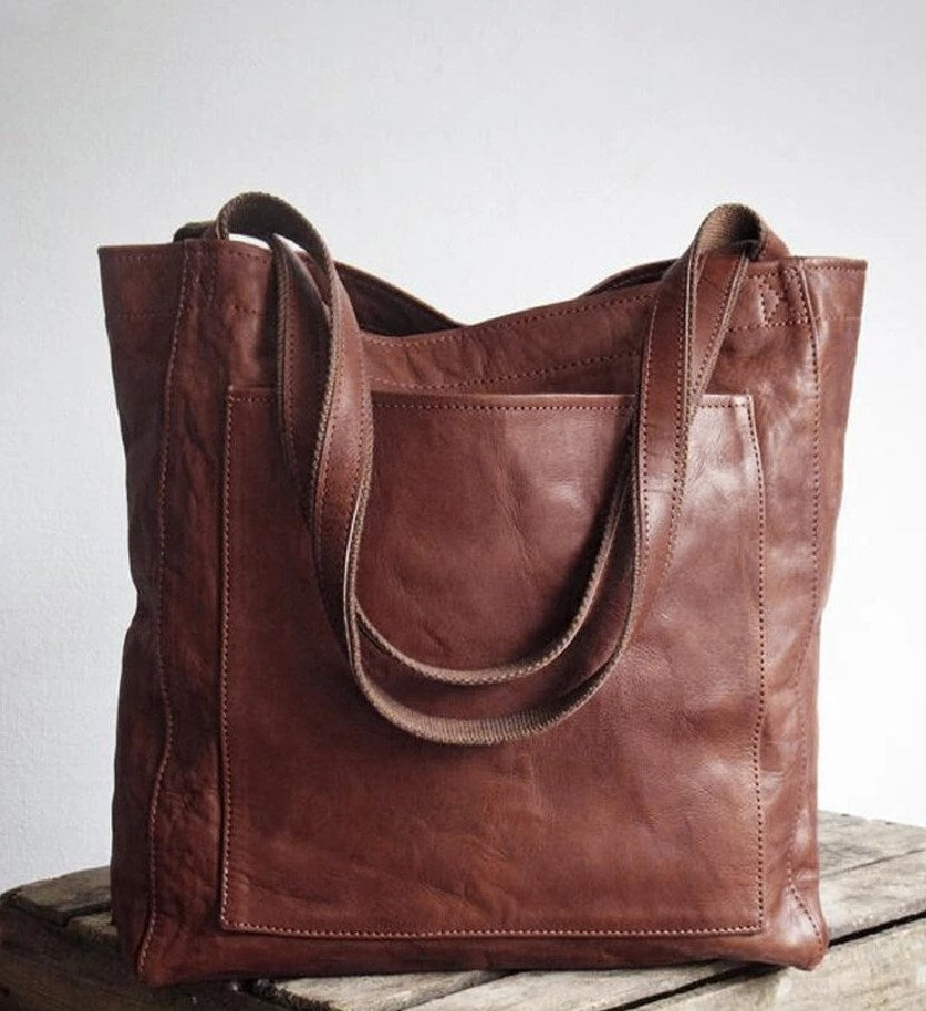 Women's Soft Leather Portable Shoulder Vintage Travel Bag