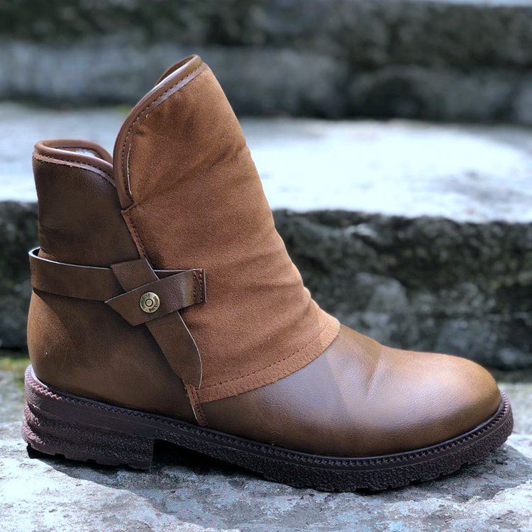 Women's Chunky Heel Low-Heel Short Boots