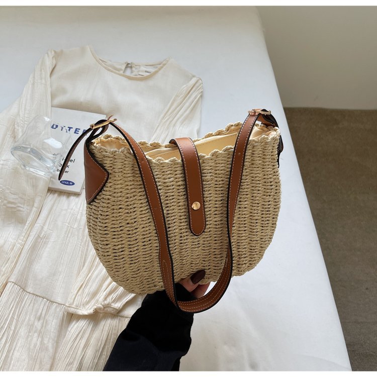 Casual Woven Crossbody Travel Bag
