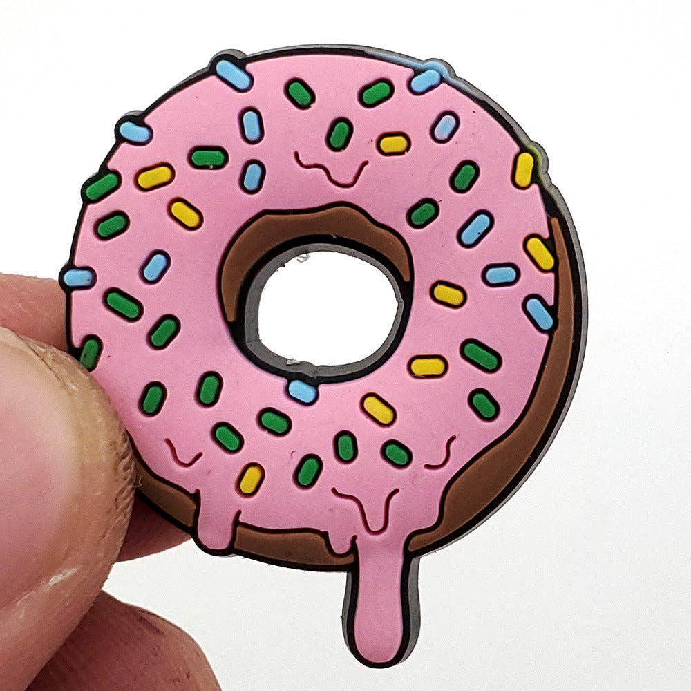 Cartoon Food Hole Shoes Shoe Ornament Shoe Buckle PVC Eva Sandals Decorative Accessories