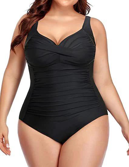 Traje de baño de una pieza de tallas grandes para mujer