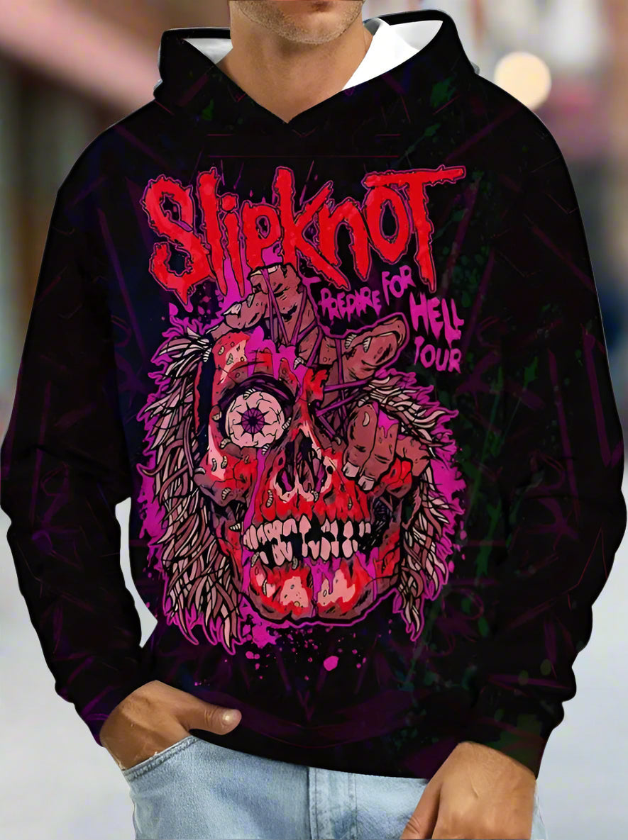 Sudadera con capucha estampada unisex - Sudadera informal con estampado gráfico
