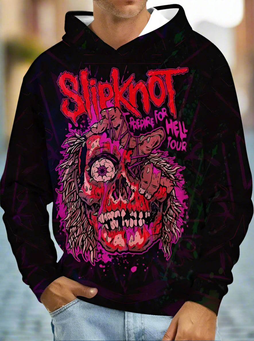 Sudadera con capucha estampada unisex - Sudadera informal con estampado gráfico