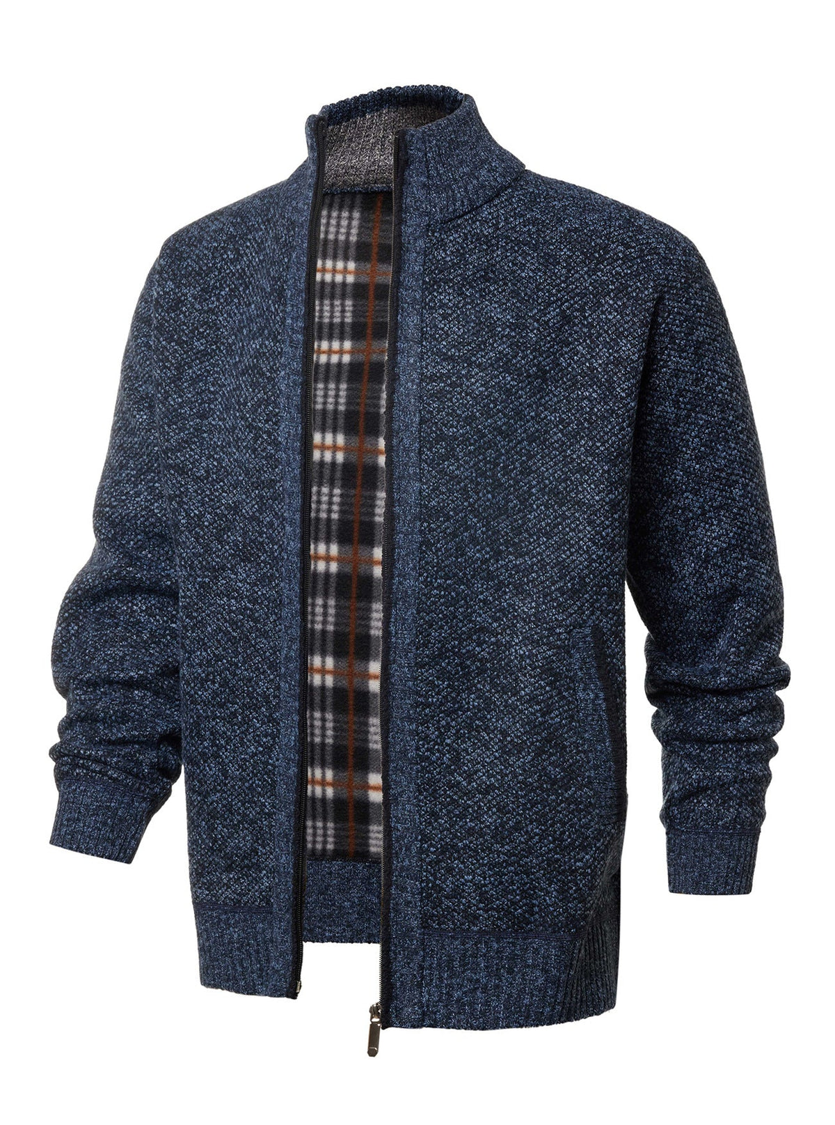 Wholesale Amazon 25 Cross-border Amazon Autumn And Winter Men's High Collar Velvet Thick Sweater Trend Slim Casual Wool
