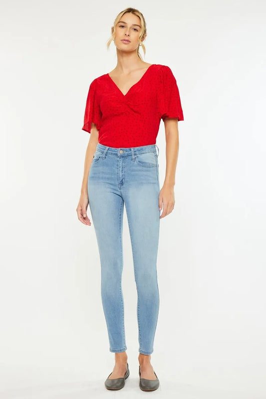 Pantalones vaqueros súper ajustados de tiro alto Kancan