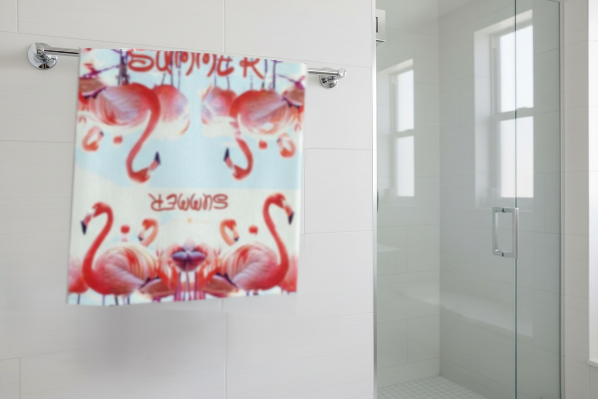 Pink Flamingos Summer Design Beach or Bath Towel - 61.4" x 30.3"