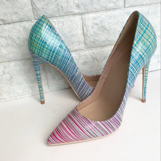 Ladies colorful gradient heels See size chart under “more details”
