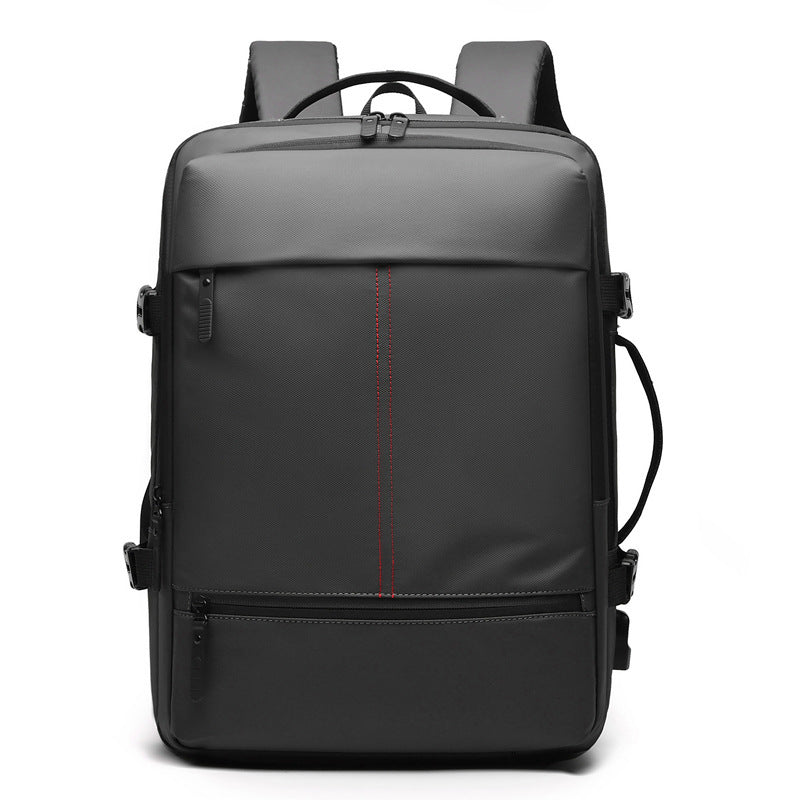 Multi-functional Boarding Solid Color Backpack Men's Waterproof Large Capacity Travel Backpack