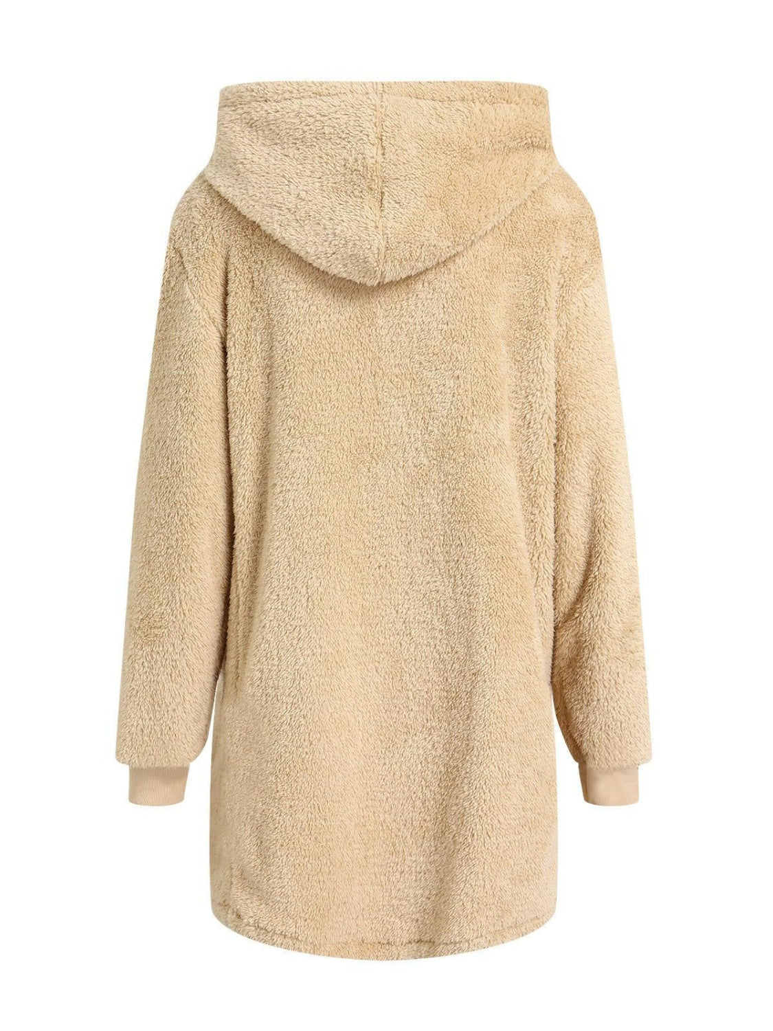 Chaqueta con capucha, manga larga y cremallera, con bolsillos afelpados