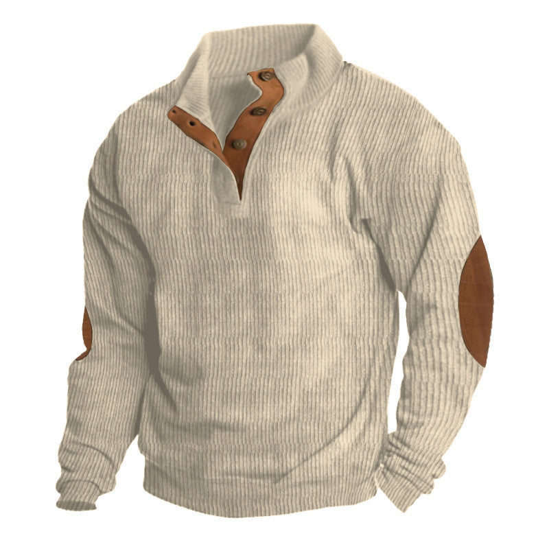 Autumn And Winter New Cross-Border Men's Outdoor Jacket Amazon Corduroy Casual Stand-Up Collar Long-Sleeved Sweatshirt In Stock