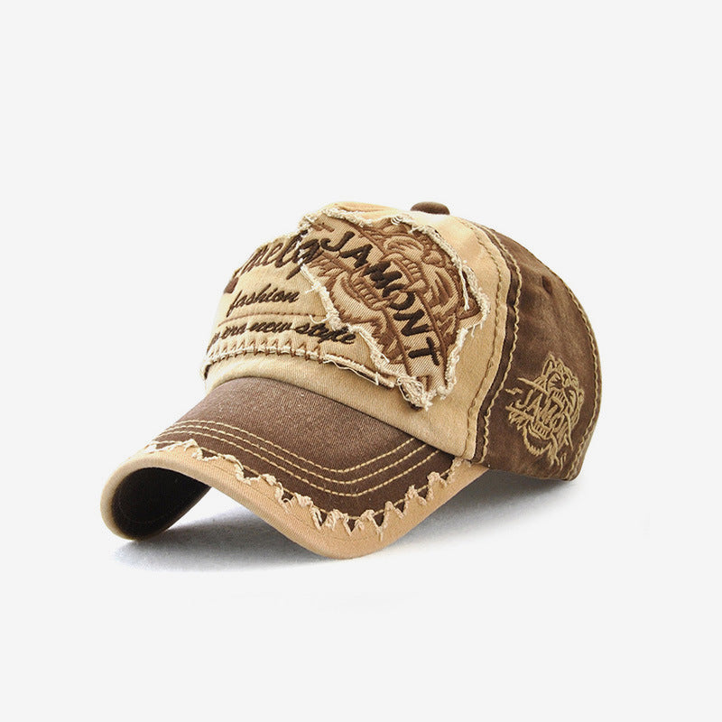 Men's Embroidered Outdoor Leisure Tiger Head Baseball Cap Hat