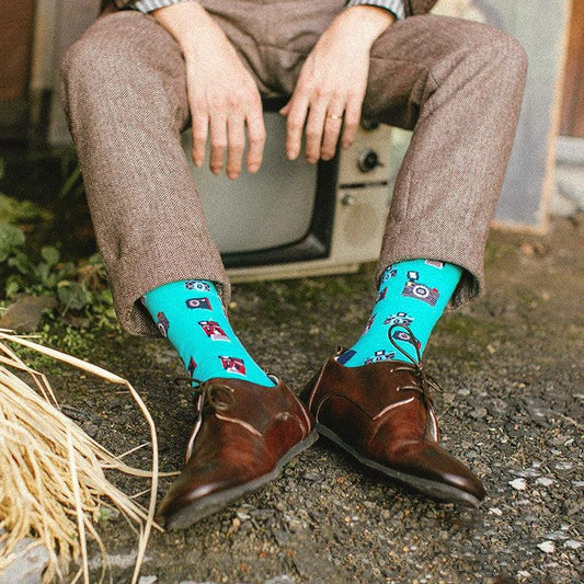 Calcetines altos brillantes para hombre