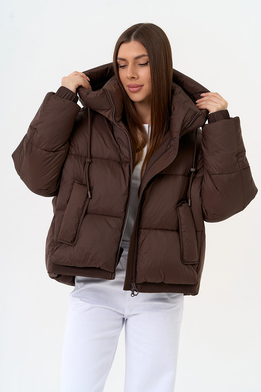 Chaqueta Bio-Down Aislante de Chocolate Oscuro