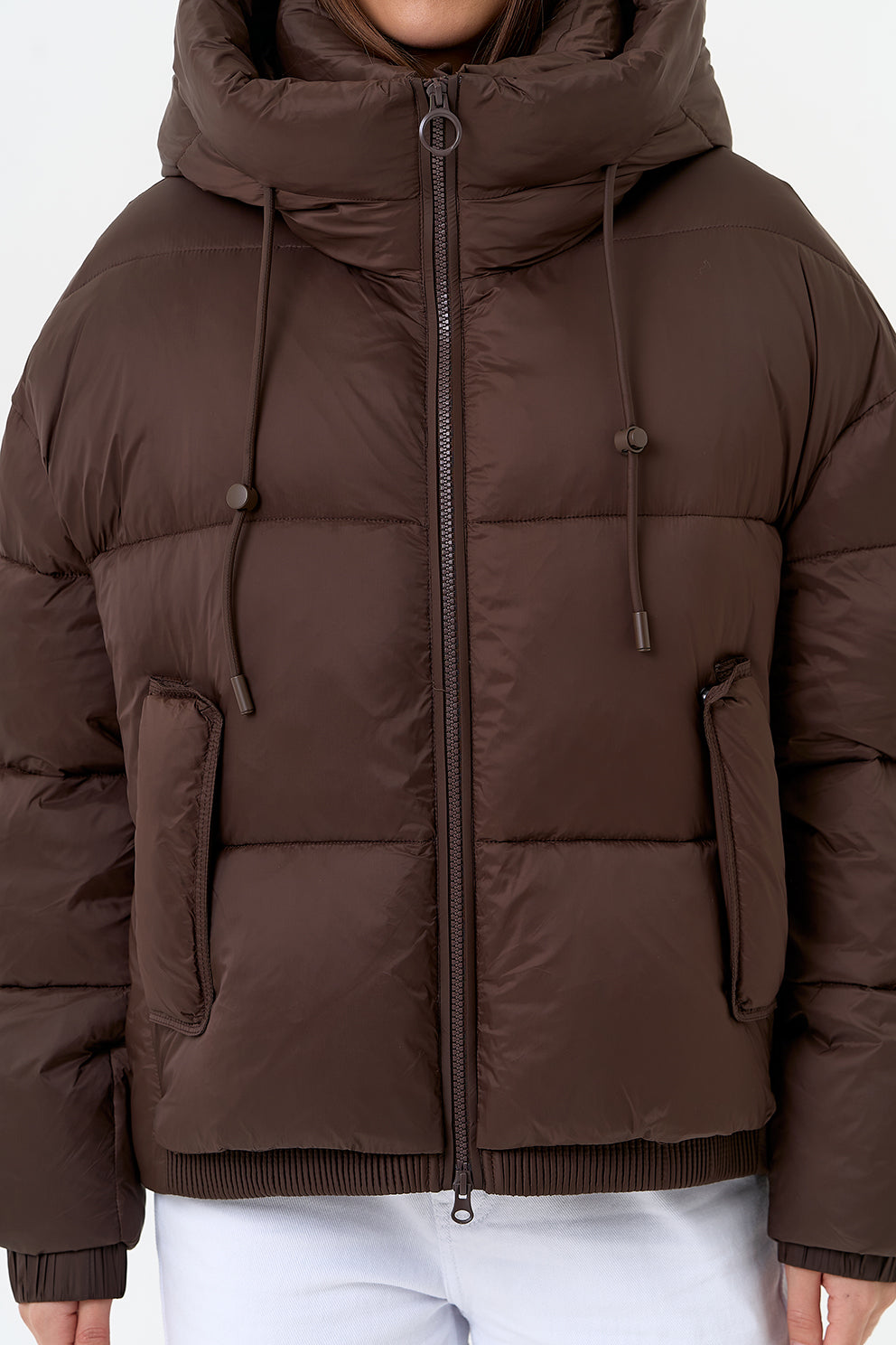 Chaqueta Bio-Down Aislante de Chocolate Oscuro
