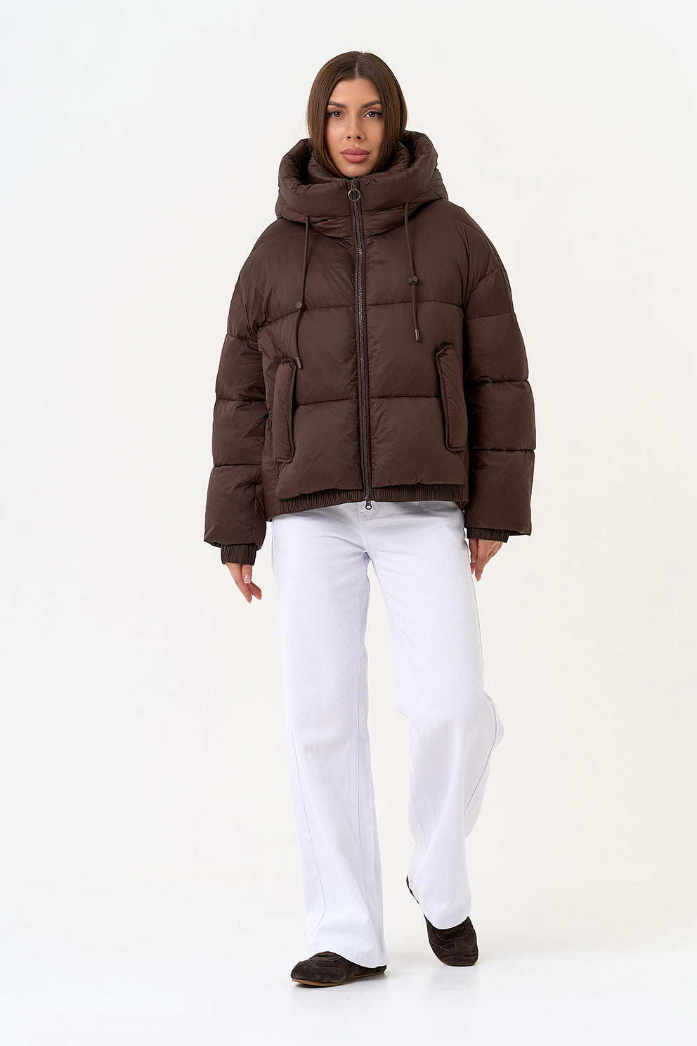 Chaqueta Bio-Down Aislante de Chocolate Oscuro