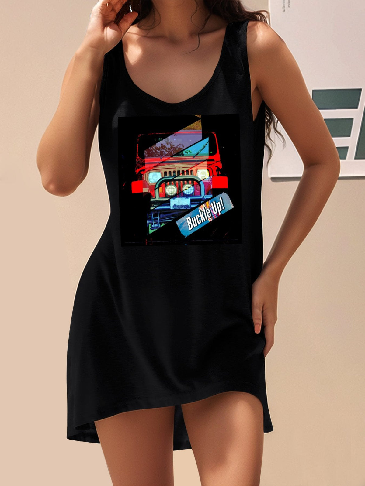 Women's Buckle Up! 4-wheel Drive Short Tank Dress