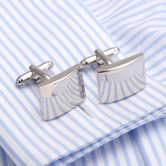 Gemelos Brillantes Lisos de Alta Calidad para Hombre