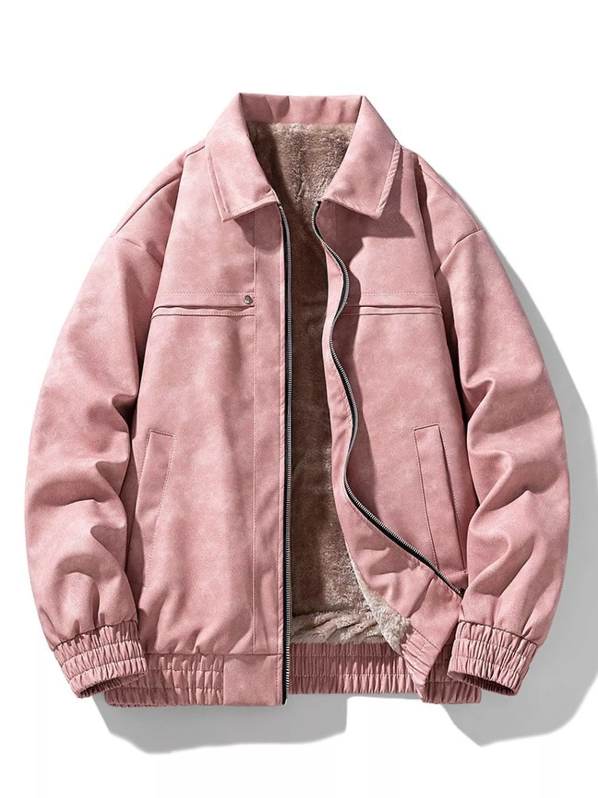 Men's Plus Size Zip Up Long Sleeve Jacket