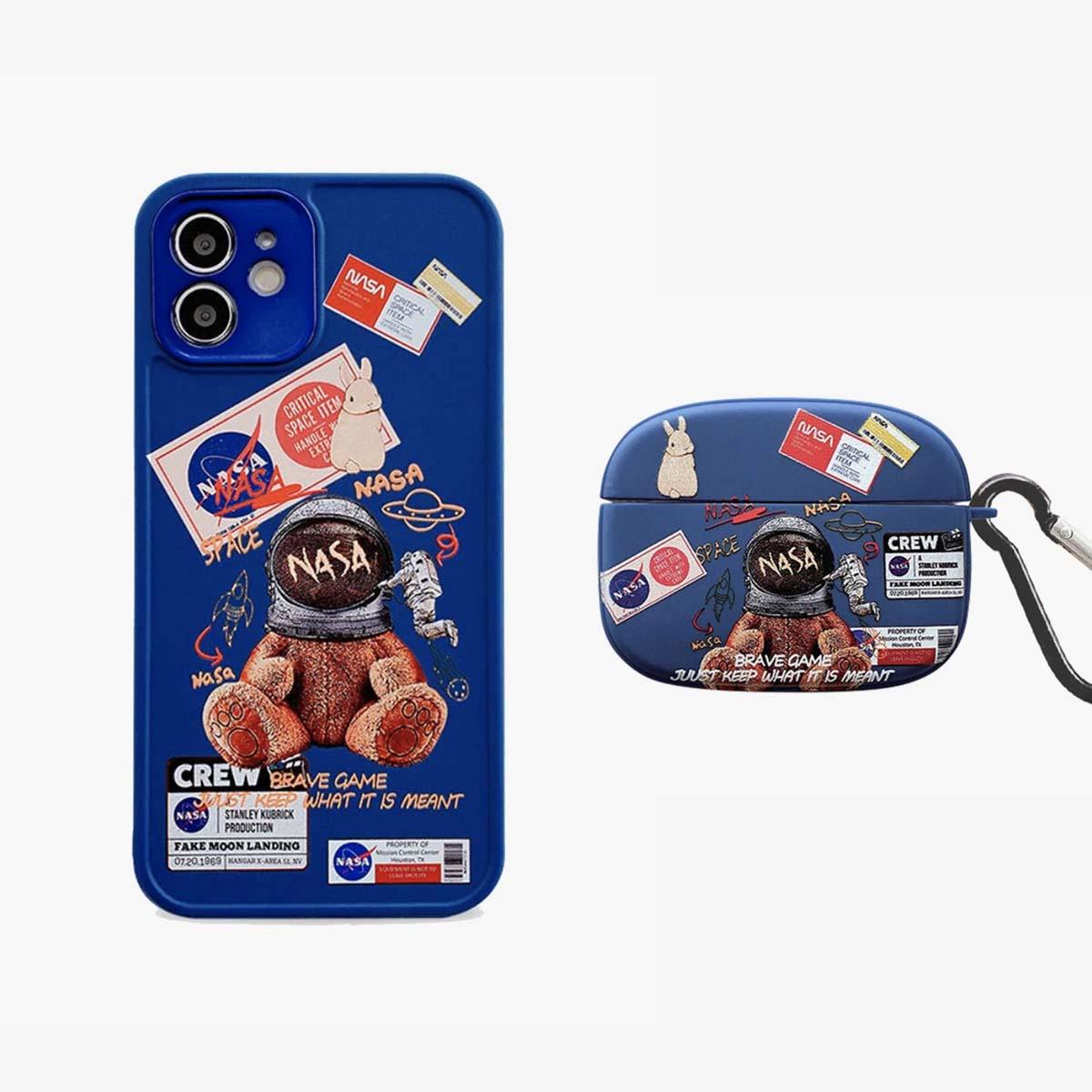 Estuche de teléfono y AirPods Astronauta Azul Edición Limitada | Paquete de 2