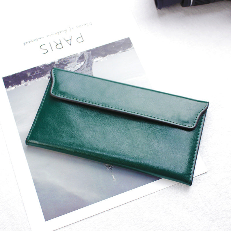 Genuine Leather Long Wallet