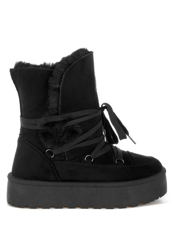 Noaya Chunky Faux Fur Snow Boots