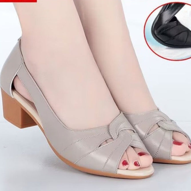 Peep Toe Mother Sandals