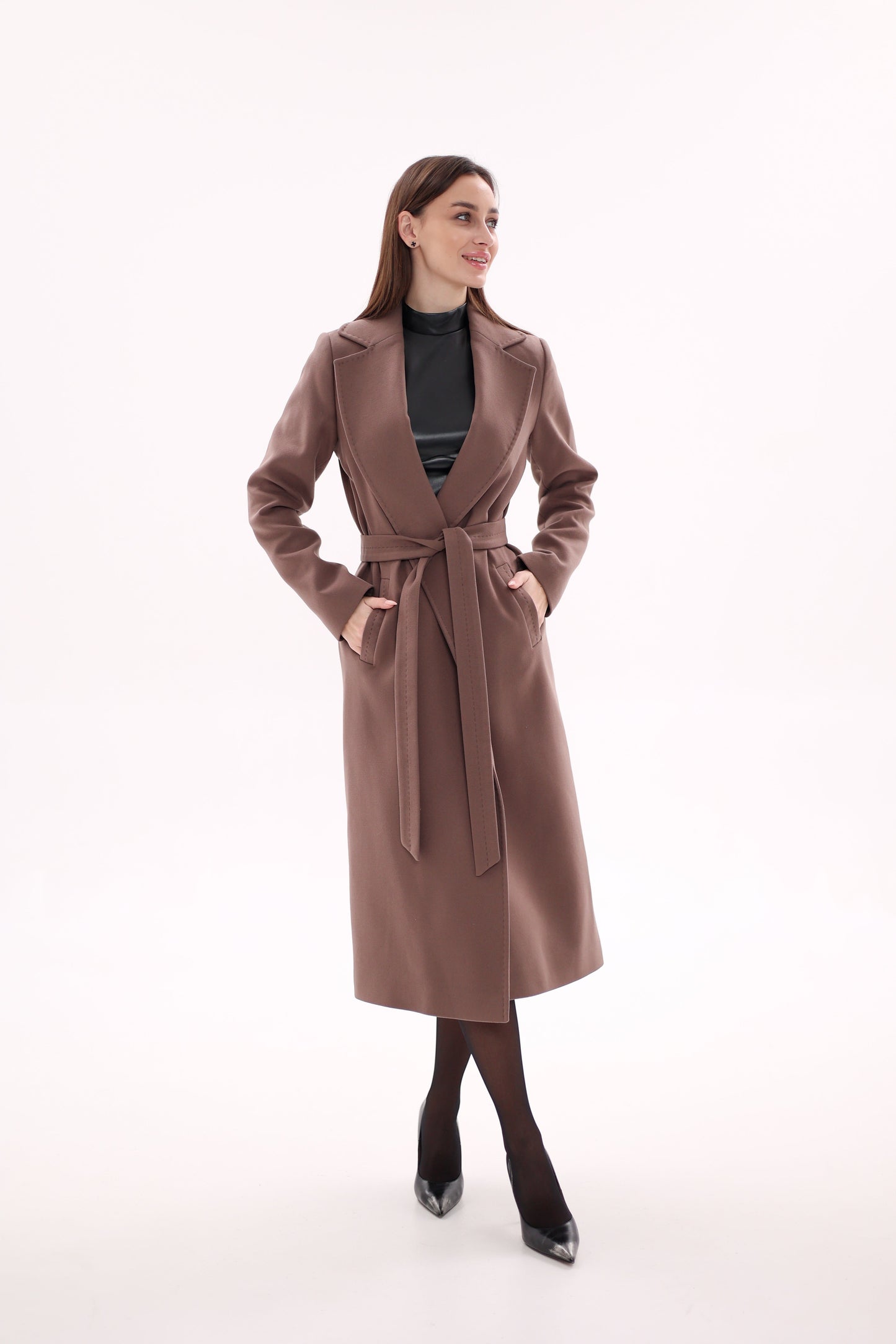 Gabardina clásica Harrington envolvente en Moca Mousse