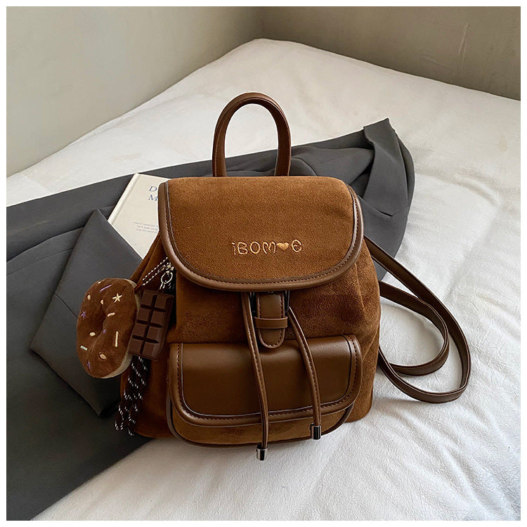 Preppy-style Commuter Backpack Fashionable And Vintage Travel Bag