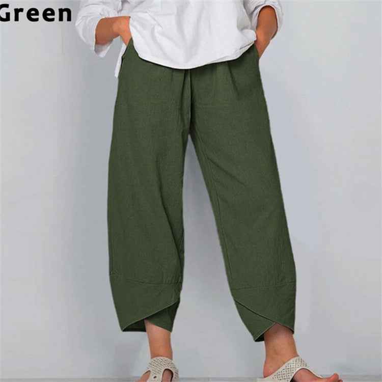 Wide Leg Pants Loose Casual Cotton Linen