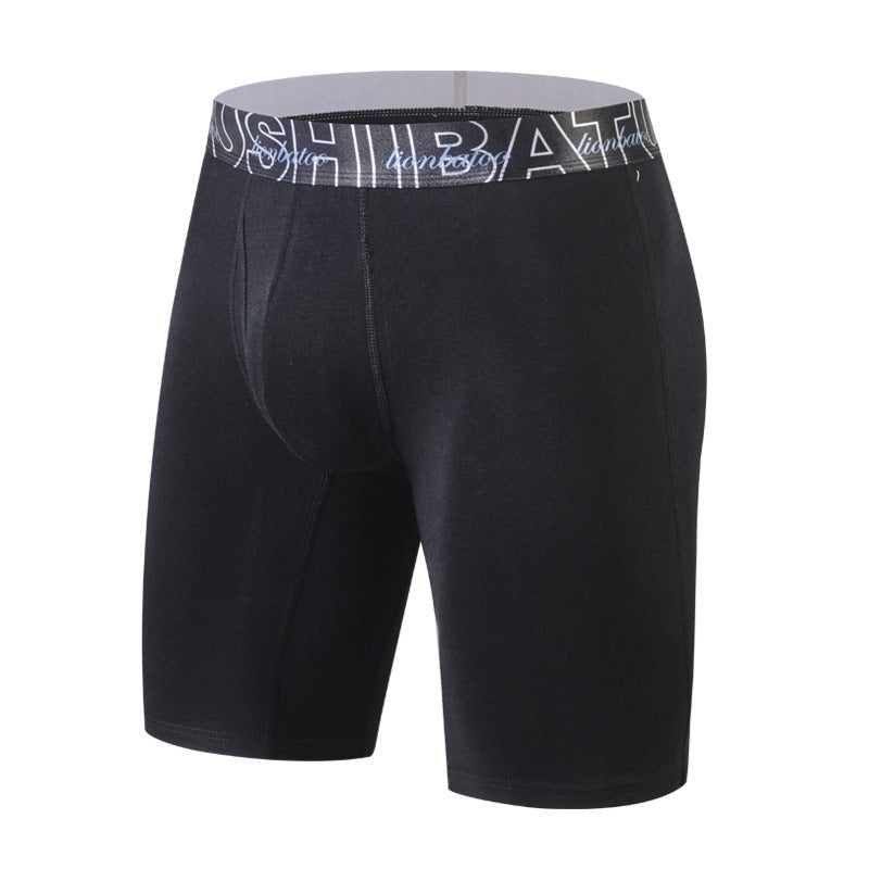 Men's Long Leg Underwear Cotton Extended Anti-friction Leg Boxers