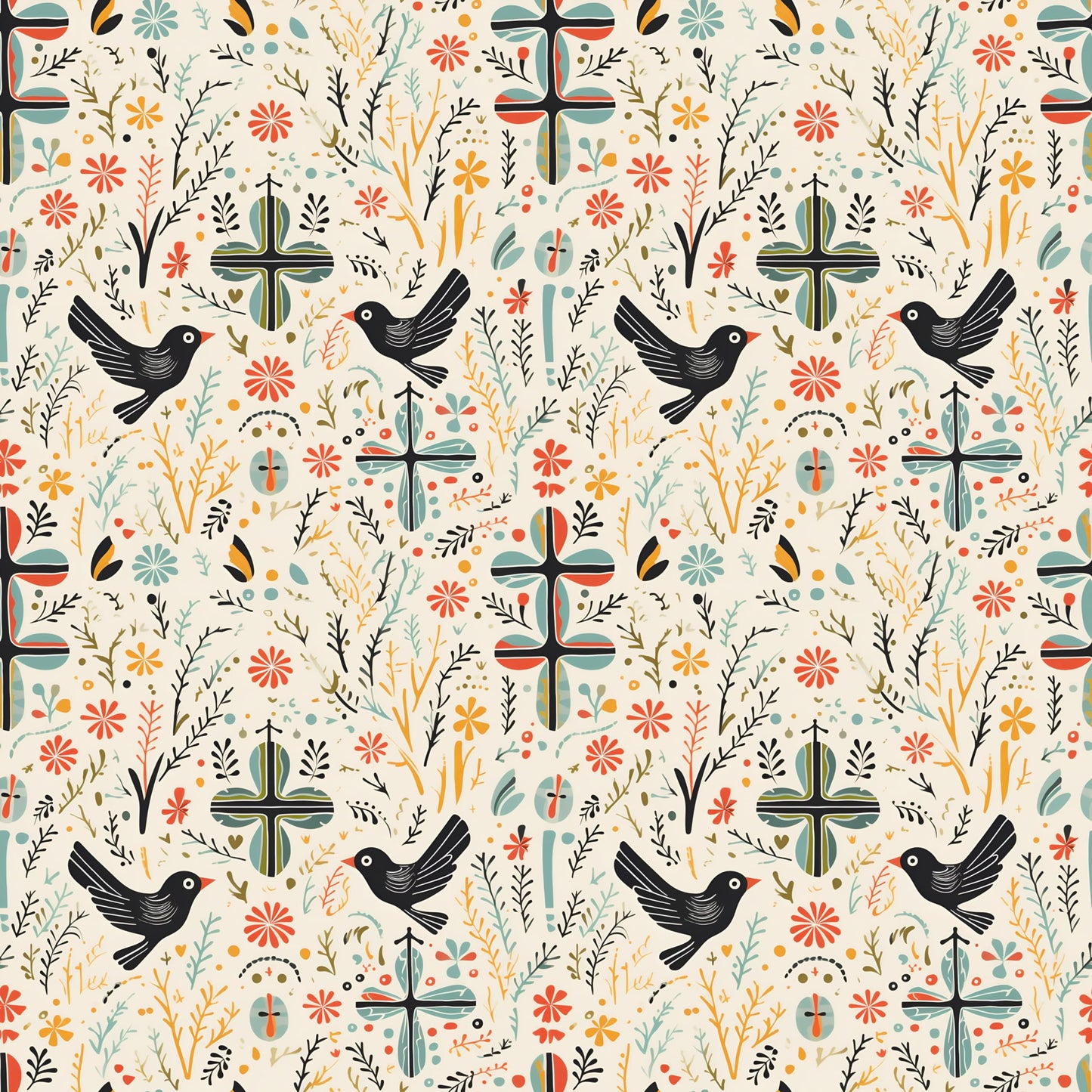Premium Christian Wrapping Paper (3 Pcs) - Symbols Printed of Cross and Dove Birds Gift Wrapping Paper - Religious Gift Wrap Paper for Baptism First Holy Communion Nativity and Other Occasions