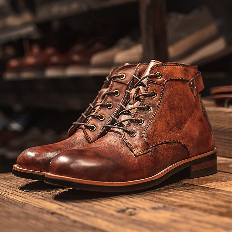 Men's Ami Khaki Style Martin Boots