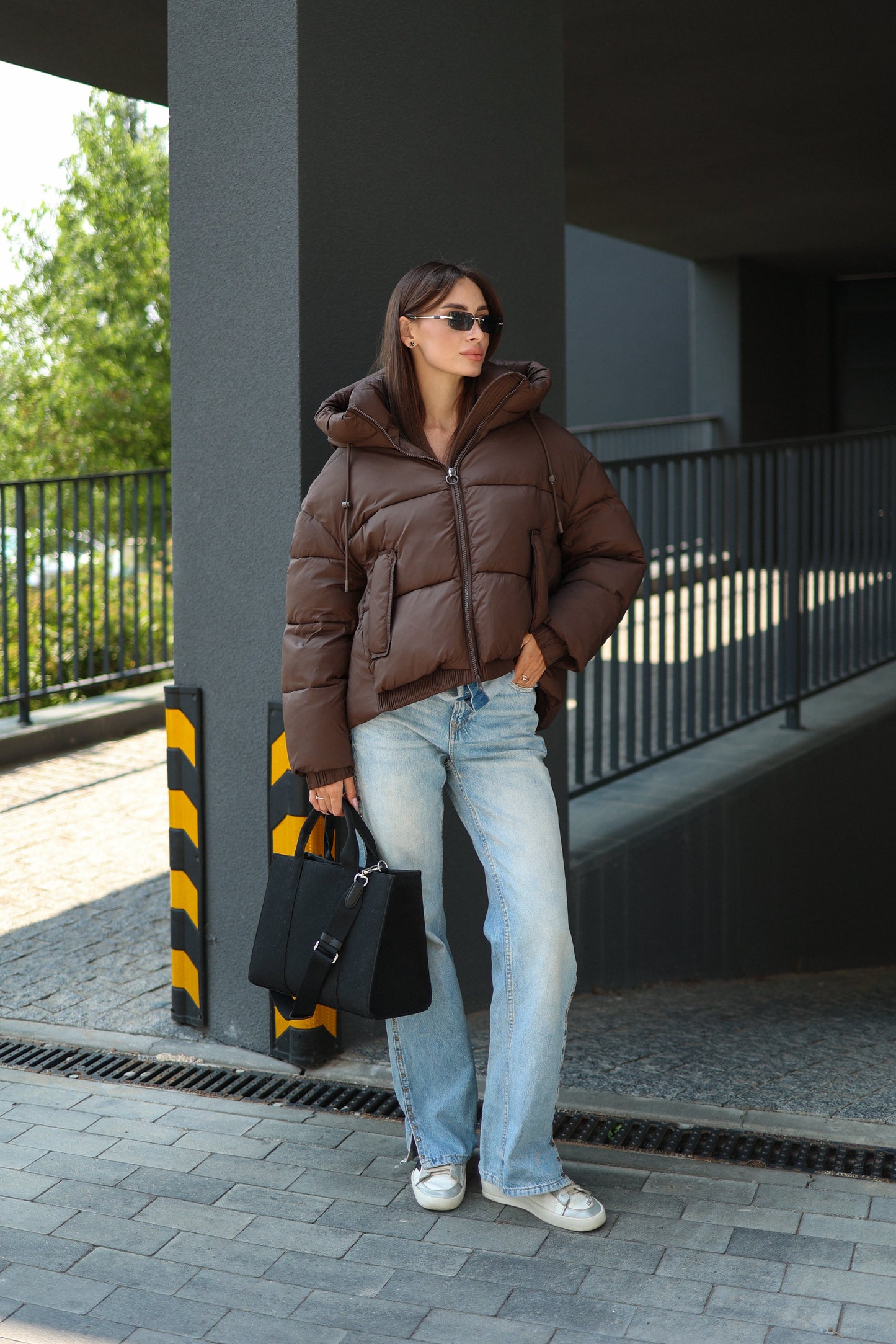 Chaqueta Bio-Down Aislante de Chocolate Oscuro