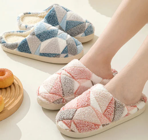 Pantuflas de Felpa con Suela Gruesa y Suave para Otoño e Invierno