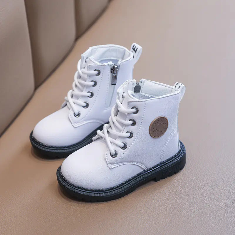 Fashionable Leather Winter Boots for Toddler Girls