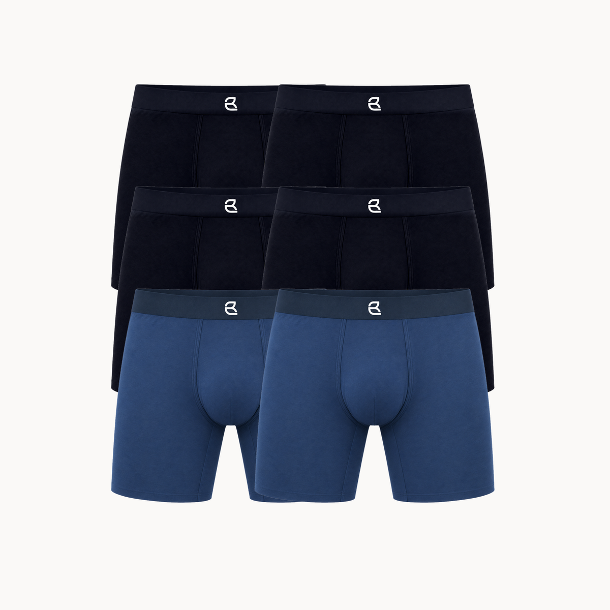 6-Pack Men’s Seamless Anti-Chafe Long Boxer Brief