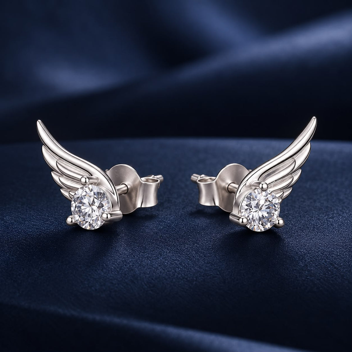 925 Sterling Silver White Gold Plated 0.3ct Moissanite 0.5x1.3cm Earrings for Women