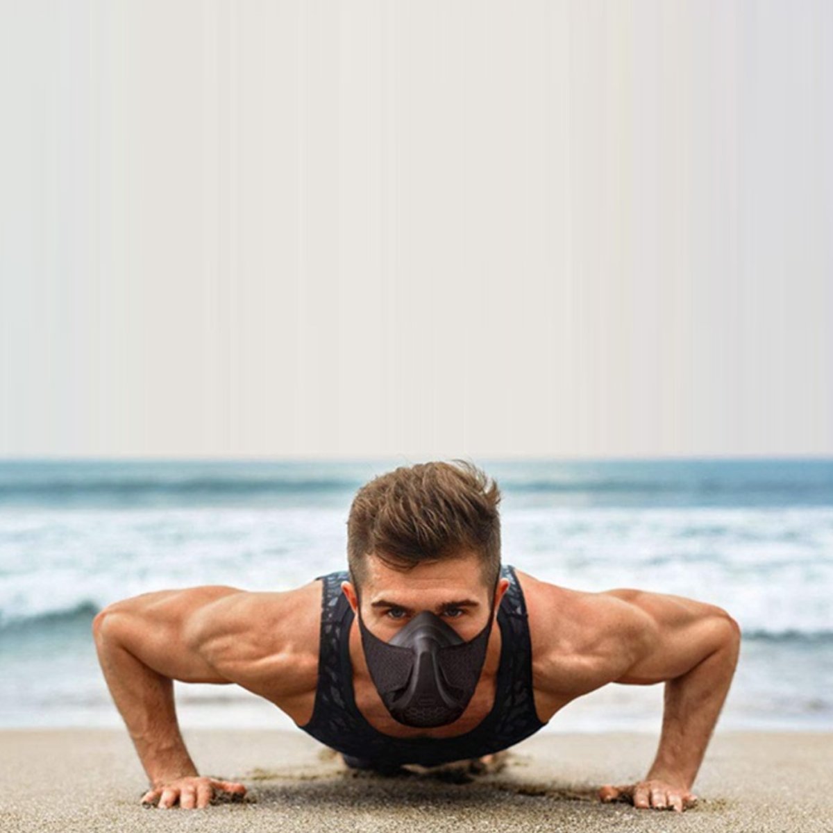 Máscara deportiva para entrenamiento de cardio con resistencia de elevación